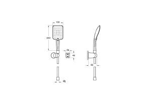 Artema Shine Square 3F El Duşu Takımı