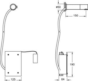 Artema AquaSee Ankastre Fotoselli Lavabo Bataryası (Çift Su Girişli - Pilli)