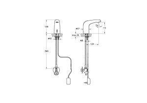 AquaSee Wing Fotoselli Lavabo Bataryası (Pilli-Tek Su Girişli)