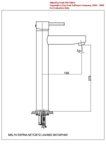 GPD MSL70 Espina Set Üstü Lavabo Bataryası