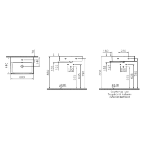VitrA Nuo Çanak Lavabo 60cm-Beyaz