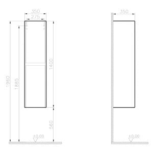 VitrA Step Demonte Boy Dolabı 35 cm