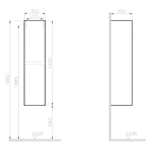 VitrA Step Demonte Boy Dolabı