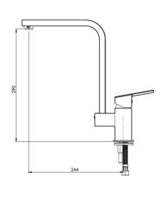 GPD MTE85 Ritmo Tek Gövde Evye Bataryası