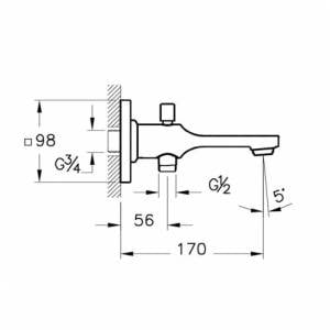 VitrA Suit L Çıkış Ucu El Duşu Çıkışlı Krom